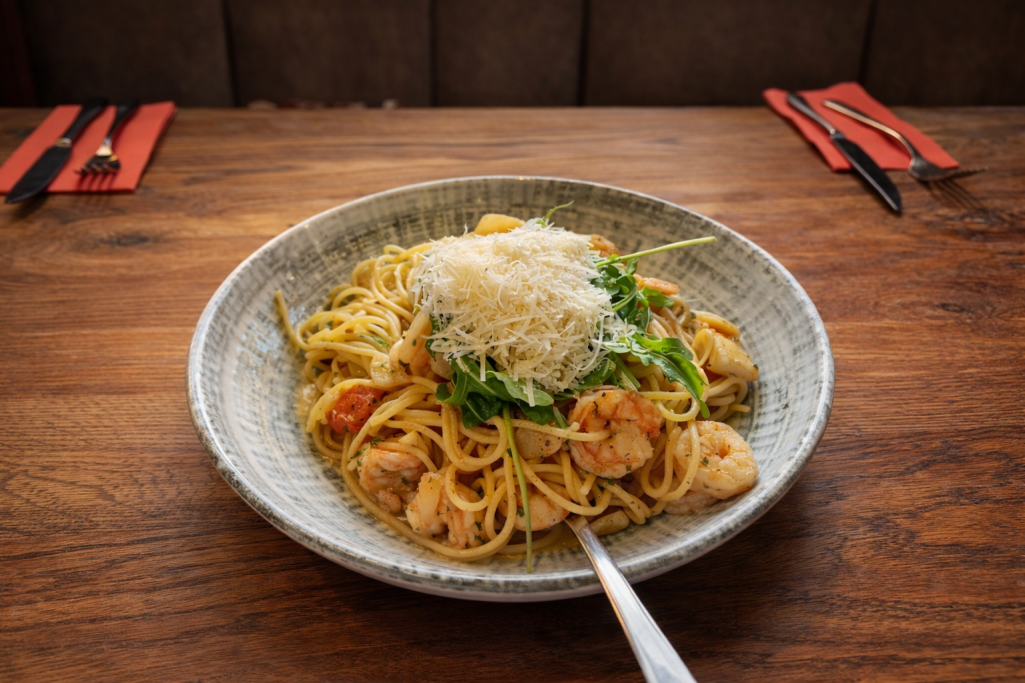 Jakobsmuscheln Scampi Spaghetti Restaurant Alte Schule Eisenach